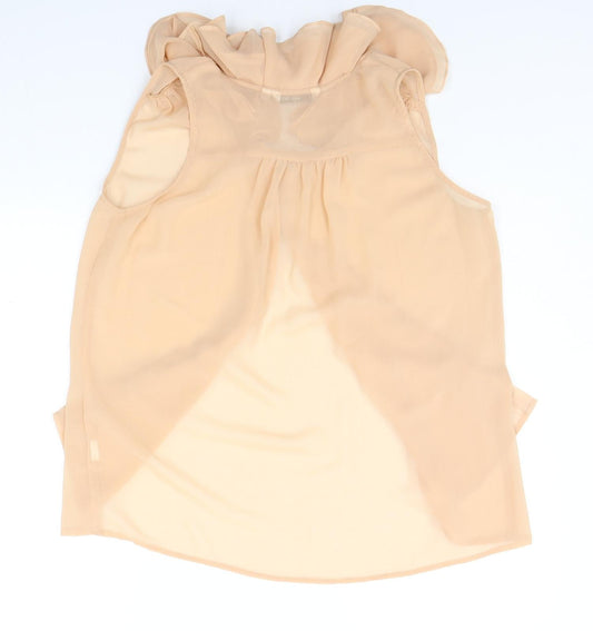 New Look Womens Beige Basic Button-Up Size 12