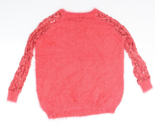 Jasmine Womens Pink Pullover Jumper Size M