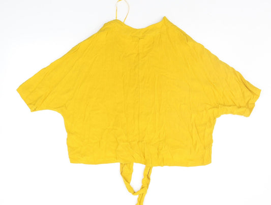 Select Womens Yellow Basic Blouse Size 10