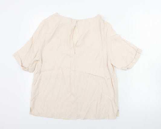 Monsoon Womens Beige Basic Blouse Size 12