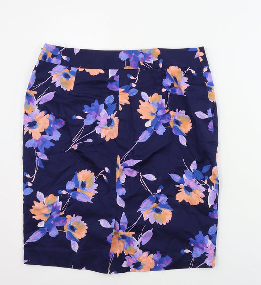 The Limited Womens Blue Floral Bandage Skirt Size 10