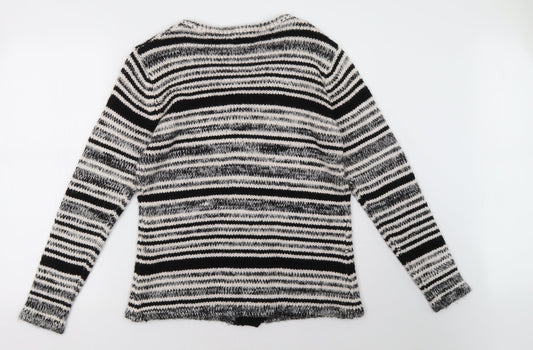arista Womens Grey Geometric Cardigan Jumper Size 14