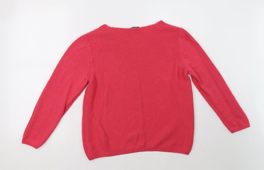 Kaleidoscope Womens Pink Pullover Sweatshirt Size 14