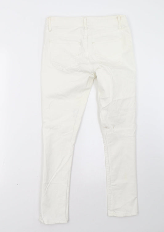 1969 Womens White Denim Straight Jeans Size 6 L27 in