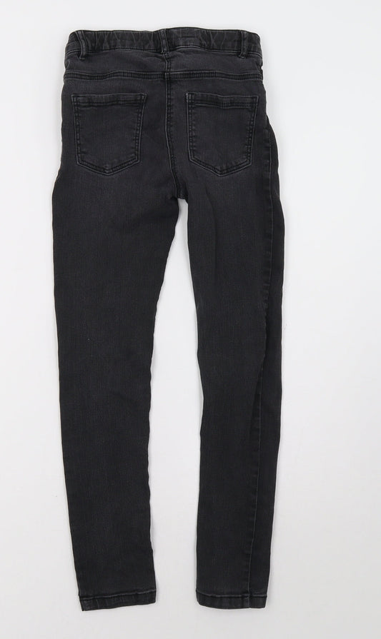 Sainsburys Girls Black Denim Skinny Jeans Size 10 Years