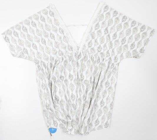 Cupshe Womens White Floral A-Line Size S