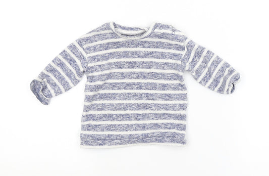 George Baby Blue Spotted Pullover Jumper Size 3-6 Months