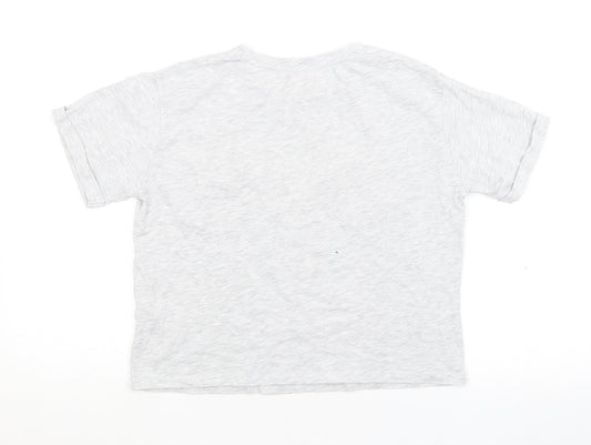 Primark Girls Grey Basic T-Shirt Size 11-12 Years