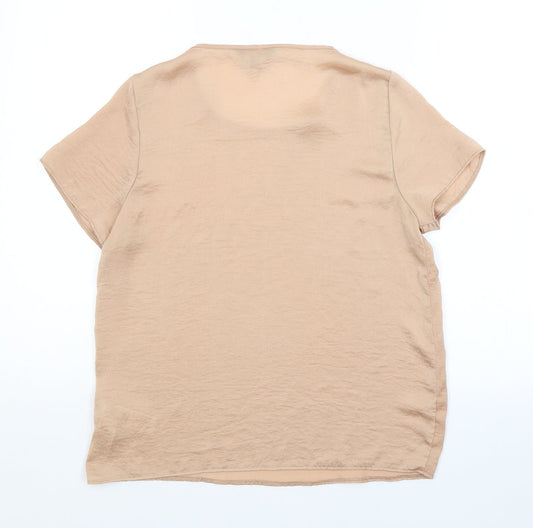 New Look Womens Brown Basic Blouse Size 8