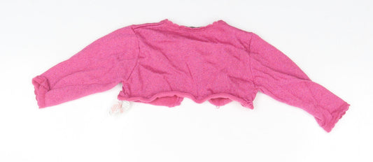 Earlydays Girls Pink Cardigan Jumper Size 6-9 Months