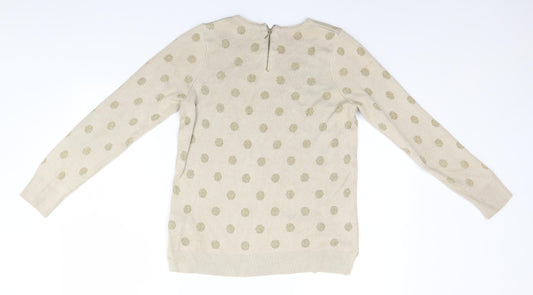 LC Waikiki Womens Green Polka Dot Pullover Jumper Size M
