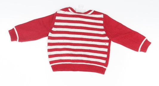 The White Company Baby Red Pullover Jumper Size 3-6 Months
