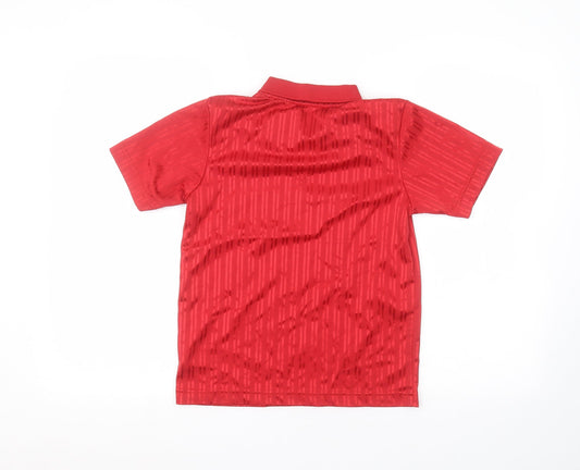 School life Boys Red Basic Polo Size 8-9 Years