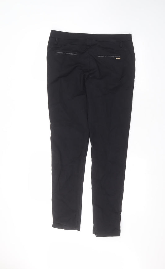 Preworn Womens Black Trousers Size L L30 in