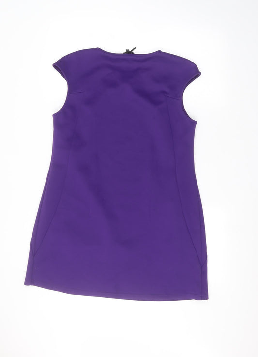Preworn Womens Purple Basic Blouse Size 14