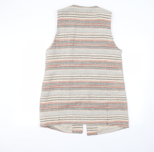 Atmosphere Womens Beige Striped Jacket Size 16