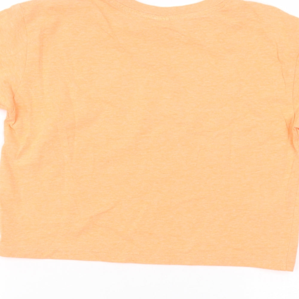 H&M Girls Orange Basic T-Shirt Size 11-12 Years