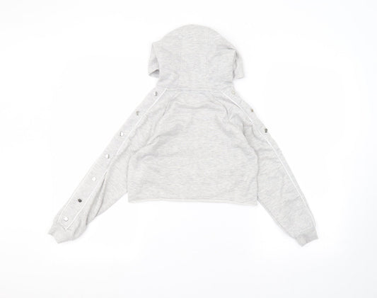 Active Girls Grey Pullover Hoodie Size 10-11 Years