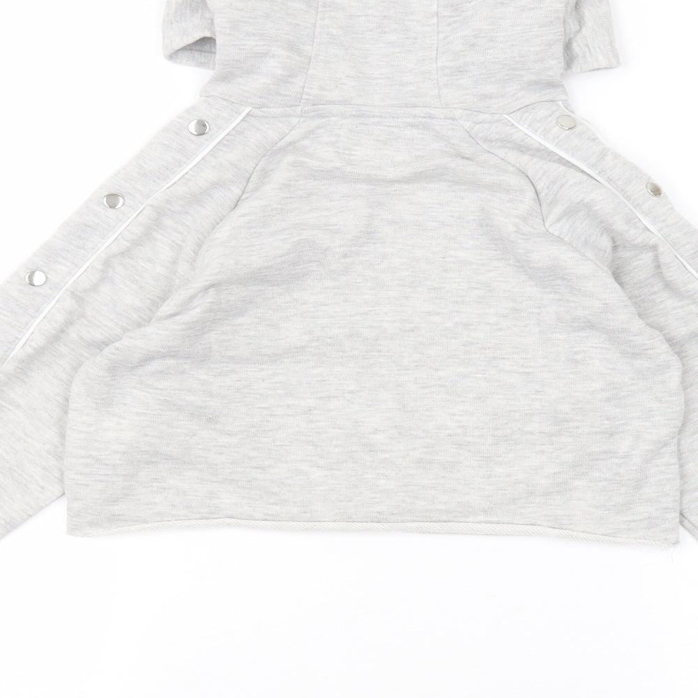 Active Girls Grey Pullover Hoodie Size 10-11 Years