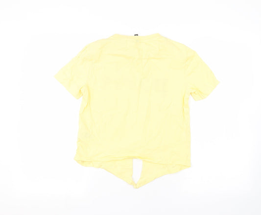 H&M Womens Yellow Basic T-Shirt Size XS
