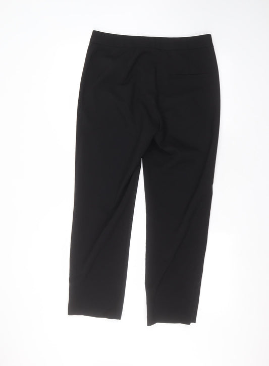 Papaya Womens Black Trousers Size 10 L28 in