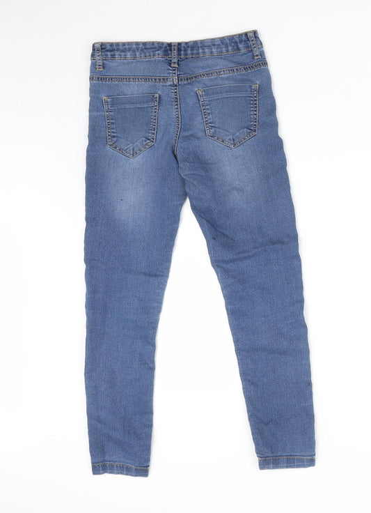 MISS EVIE Girls Blue Skinny Jeans Size 9 Years