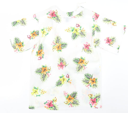 New Look Girls White Floral Kimono Jacket Size S