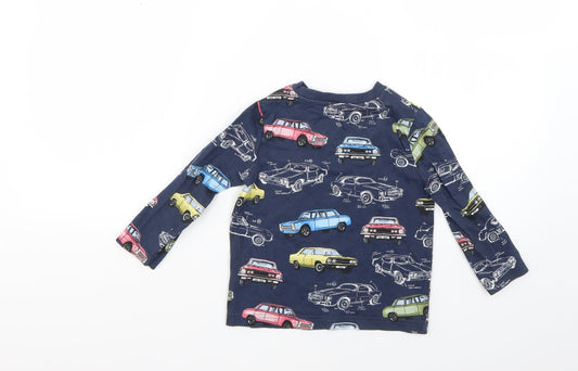 F&F Boys Blue Geometric Basic T-Shirt Size 2-3 Years