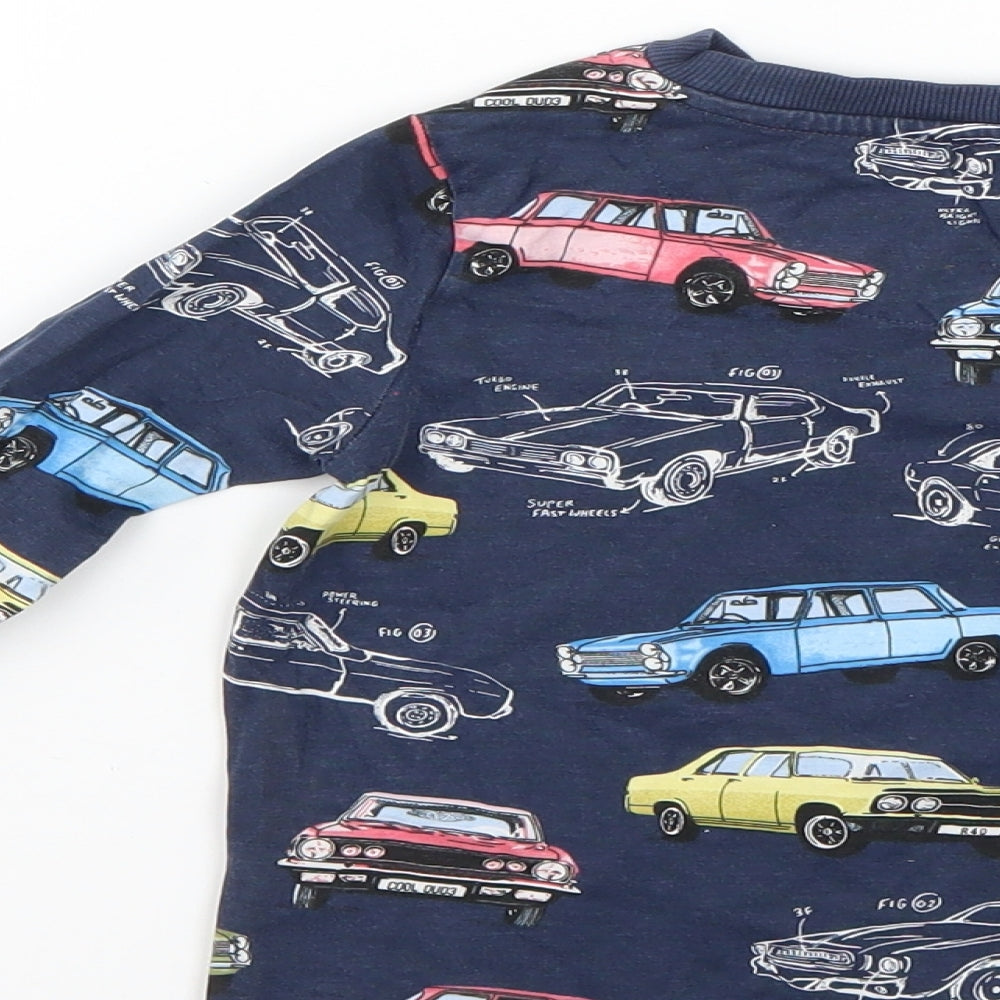 F&F Boys Blue Geometric Basic T-Shirt Size 2-3 Years