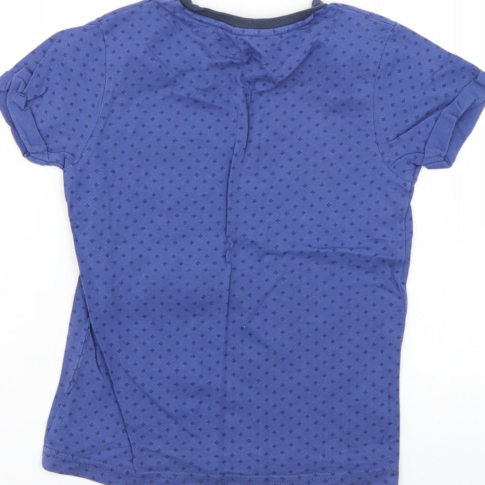 George Boys Blue Polka Dot Basic T-Shirt Size 5-6 Years