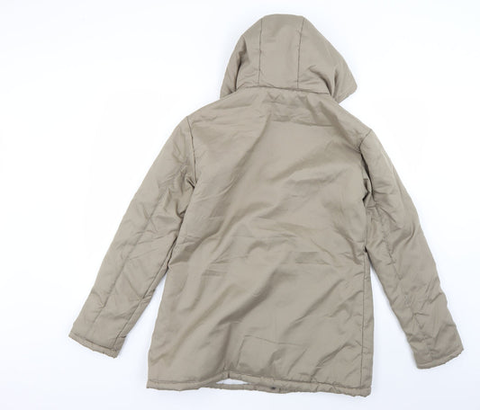 anne de lacays Womens Beige Rain Coat Coat Size S