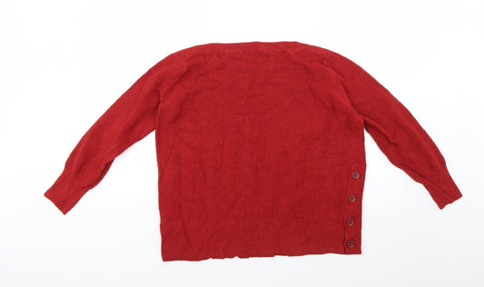 Marks and Spencer Womens Orange Pullover Jumper Size 12