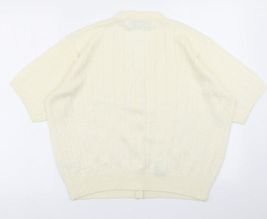 Compliments Womens Yellow Knit Cardigan Jumper Size L