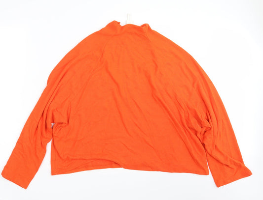 H&M Womens Orange Pullover Sweatshirt Size XL