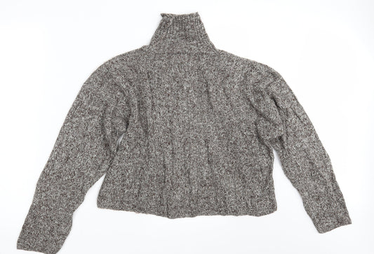New Look Womens Brown Knit Pullover Jumper Size S