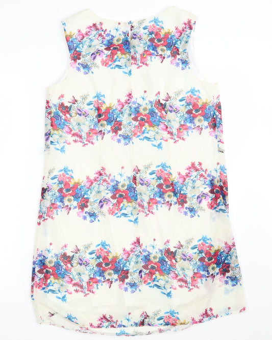 Atmosphere Womens Ivory Floral A-Line Size 12