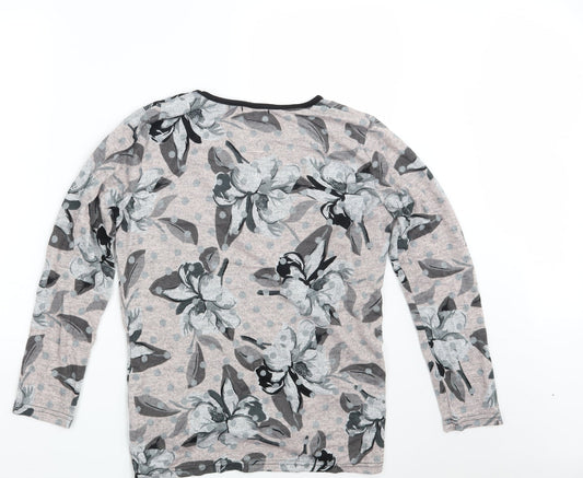 Sugar Crisp Womens Pink Floral Pullover Sweatshirt Size L - Lounge Wear