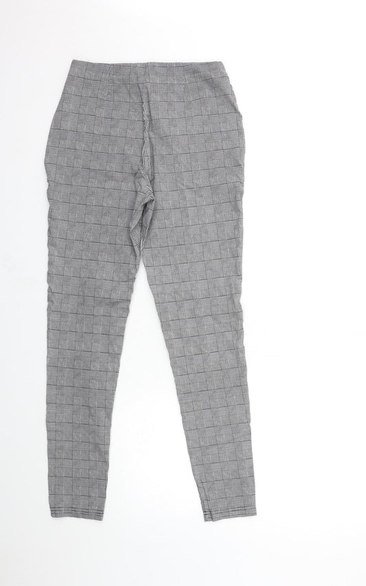 Peacocks Womens Green Check Trousers Size 10 L28 in