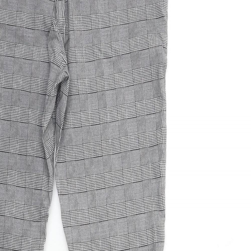 Peacocks Womens Green Check Trousers Size 10 L28 in