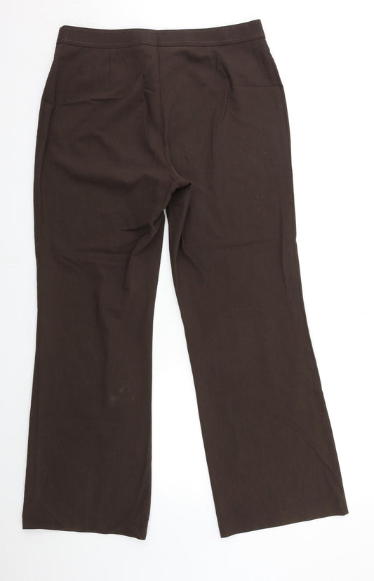Marks and Spencer Womens Brown Trousers Size 16 L31 in