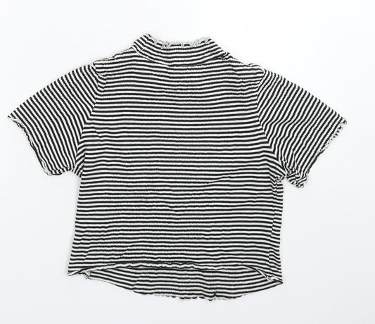 New Look Womens Multicoloured Striped Basic T-Shirt Size 8