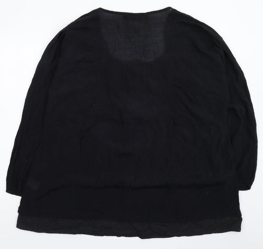 Zay Womens Black Shirt Dress Size L