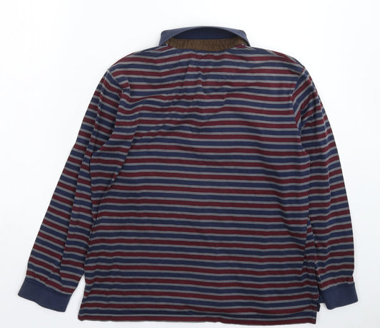 Indian Terrain Mens Multicoloured Striped Polo Size M