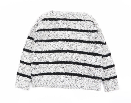 Miss Selfridge Womens Multicoloured Striped Pullover Jumper Size 8