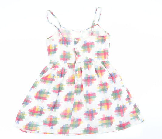Topshop Womens Multicoloured Check Basic Tank Size 8