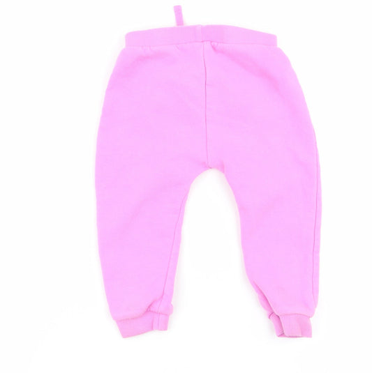 Asda George Girls Pink Jogger Trousers Size 12-18 Months