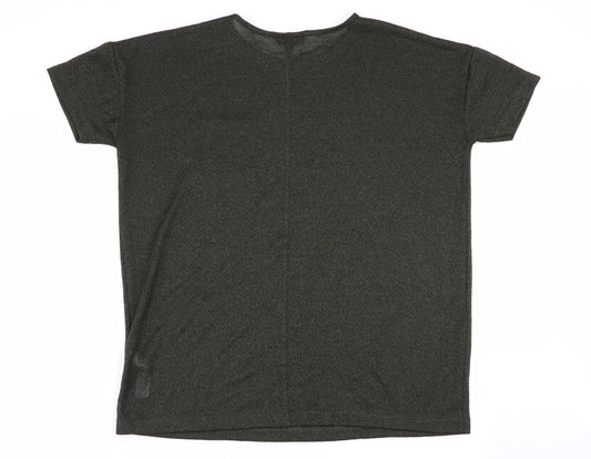 Topshop Womens Green Basic T-Shirt Size 10