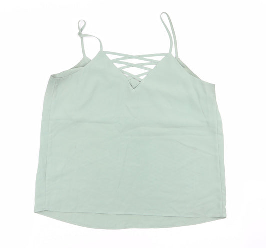 New Look Womens Green Basic Blouse Size 12