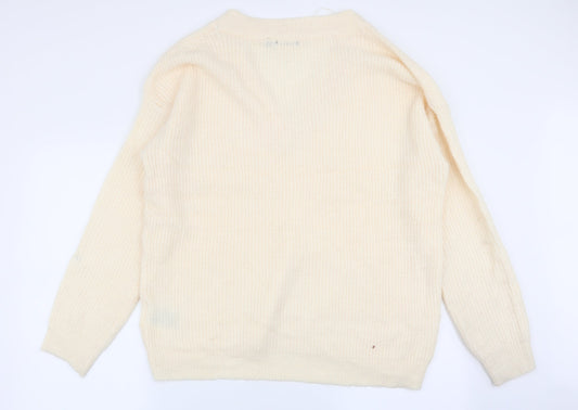 Brave Soul Womens Ivory Pullover Jumper Size 16