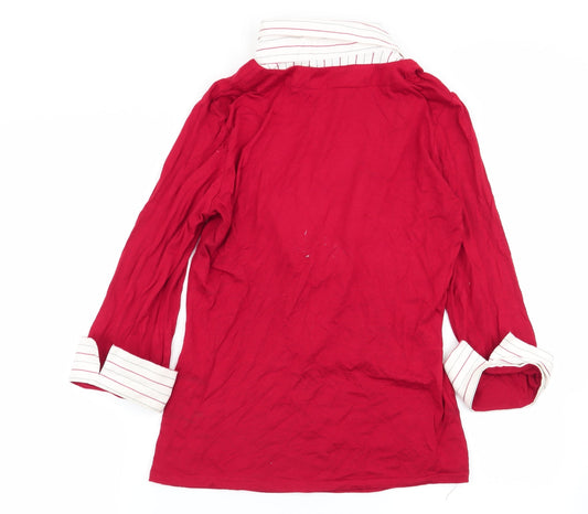 k Womens Red Basic Blouse Size 12